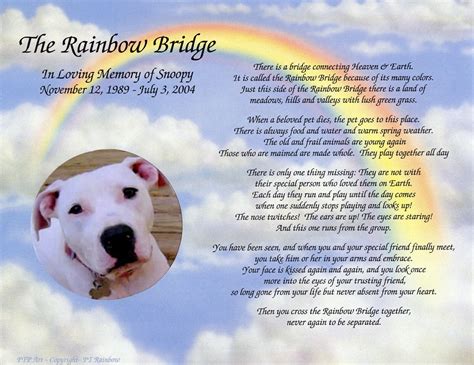 Free Printable Rainbow Bridge Poem